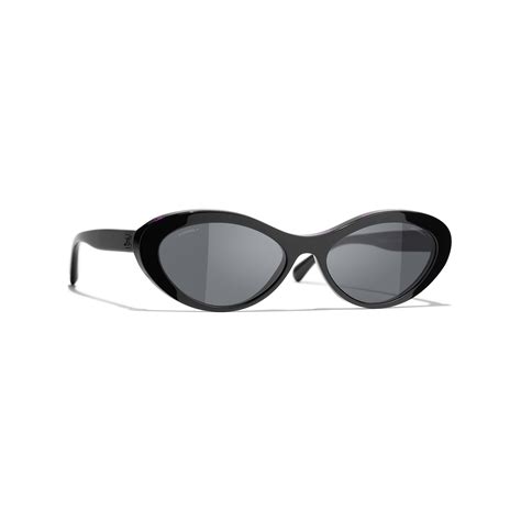 chanel bijou oval sunglasses|Chanel black oval sunglasses.